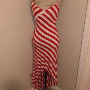 Red & White Striped Dress